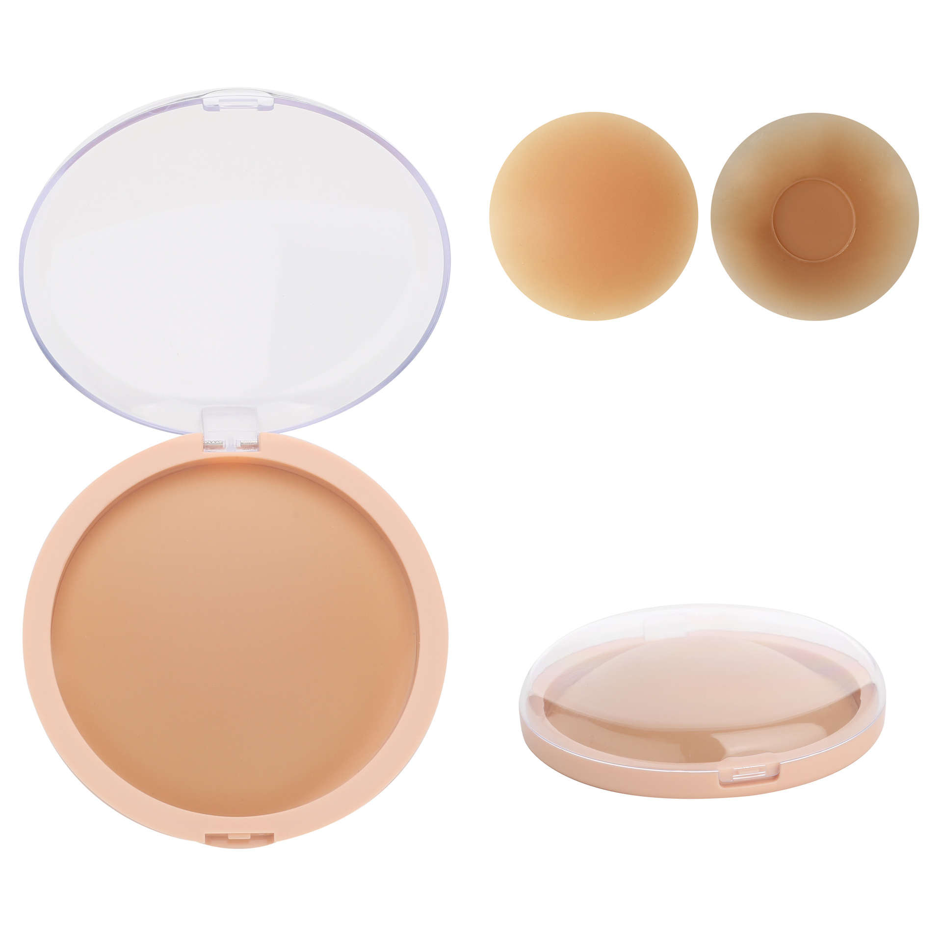 불투명한 피부 3# 휴대용 파우더 퍼프 케이스 포함