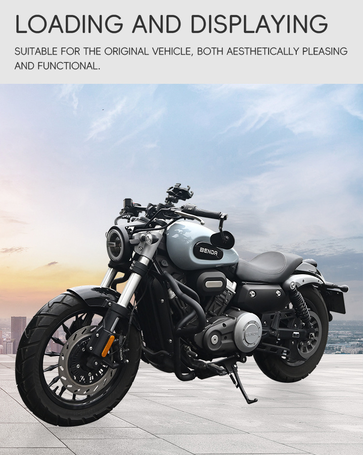 Suitable for Benda Chinchilla 300 crash bars, anti-fall bumpers, foldable backrest, rear rack side bag protection bars, modification