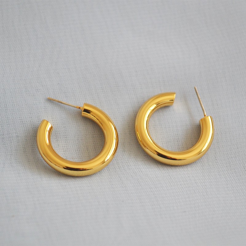 10g Weight Copper Ear Needle Material Earrings Classification 1 Pair Simple Style Classic Style U Shape Geometric Plating Copper Earrings