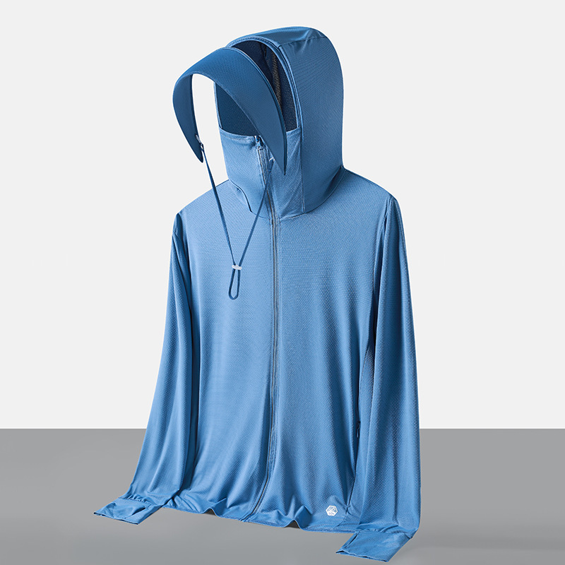 Gran sombrero de brida ropa de protección solar personalizada parejas de verano chaqueta de verano publicidad de ropa de piel impresa logotipo