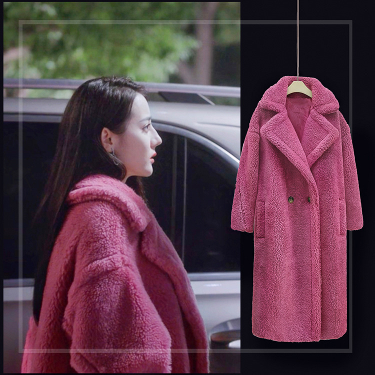 Cross-Border European and American Imitation Fur 2025 Capsules Imitation Wool Outwear Long Outwear Teddy Bear Imitation Fur Long Outwear