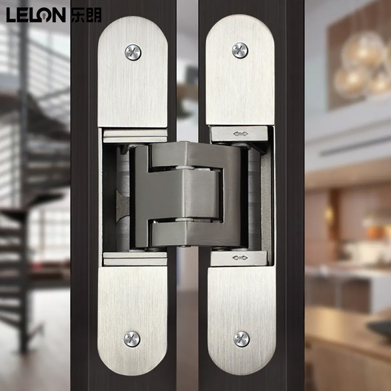 Personalizada 304 bisagra ajustable 3D pesada 120 kg bisagra de puerta cruzada bisagra de puerta invisible bisagra de puerta oculta