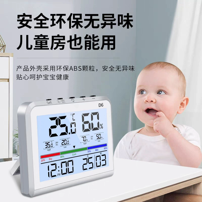 Многофункциональный цифровой дисплей электронный термометр для дома высокая точность детская комната для спальни сухой влагомер настенный