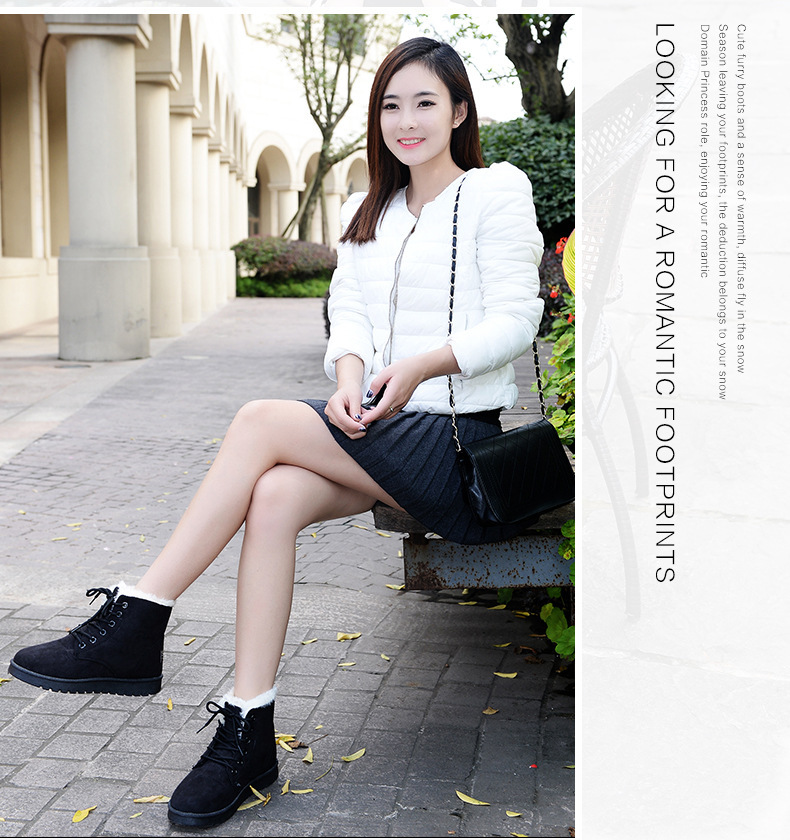 Cotton shoes plus velvet and thickened Martin boots for women 2023 winter new style warm, comfortable and casual cross-border cotton boots short-tube_viptrois.com