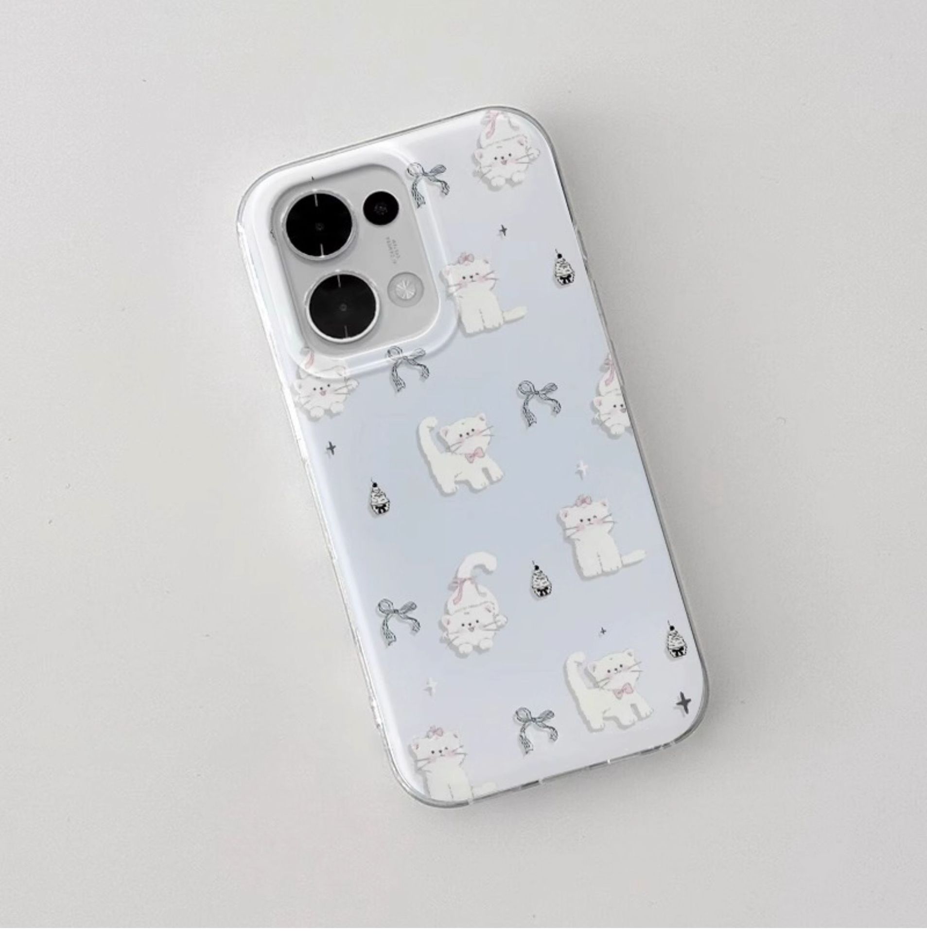 Una sola capa de helado para gatos para iPhone17Pomax Apple 16PR caso de teléfono 15 nuevo 13 dibujos animados 12