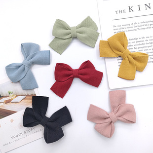Autumn new fabric solid color lamp core bow DIY brooch hair accessories clothes shoes scarf accessories