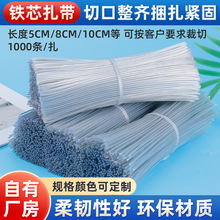 透明PE圆形铁芯扎线 扎线带绑包胶扎线绑扎线镀锌铁丝包塑铁扎线