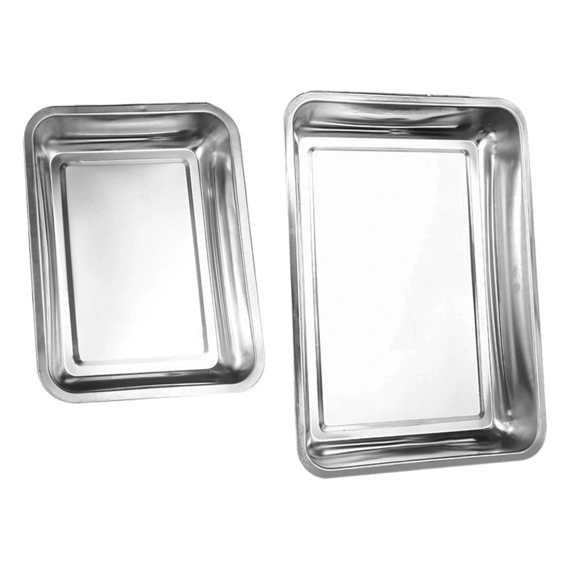 304 квадратная пластина из нержавеющей стали утолщенный прямоугольный поднос для штамповки чайного подноса Паровая тарелка столовая Коммерческая буфет тарелка для барбекю