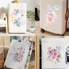 New M12-M15 Colorful Flowers Cabinet Refrigerator Luggage Toilet DIY Home Decor Wall Stickers 
