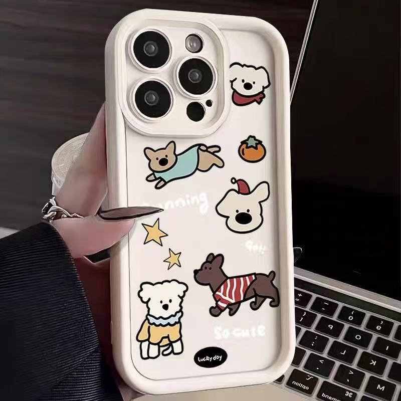 Funda linda para teléfono iphone16pro Apple 15 anti-caída 14 dibujos animados 13promax nuevo 12xr11