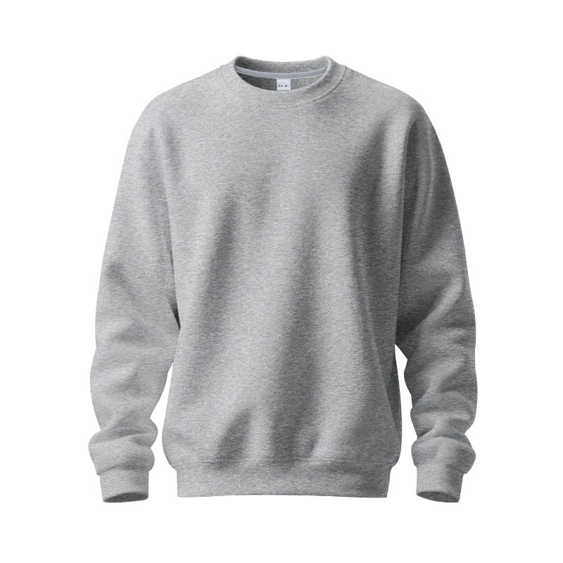 2025 New Fleece Sweater Men's Spring And Autumn Round Neck Loose Large Size Casual Top_voghion.com