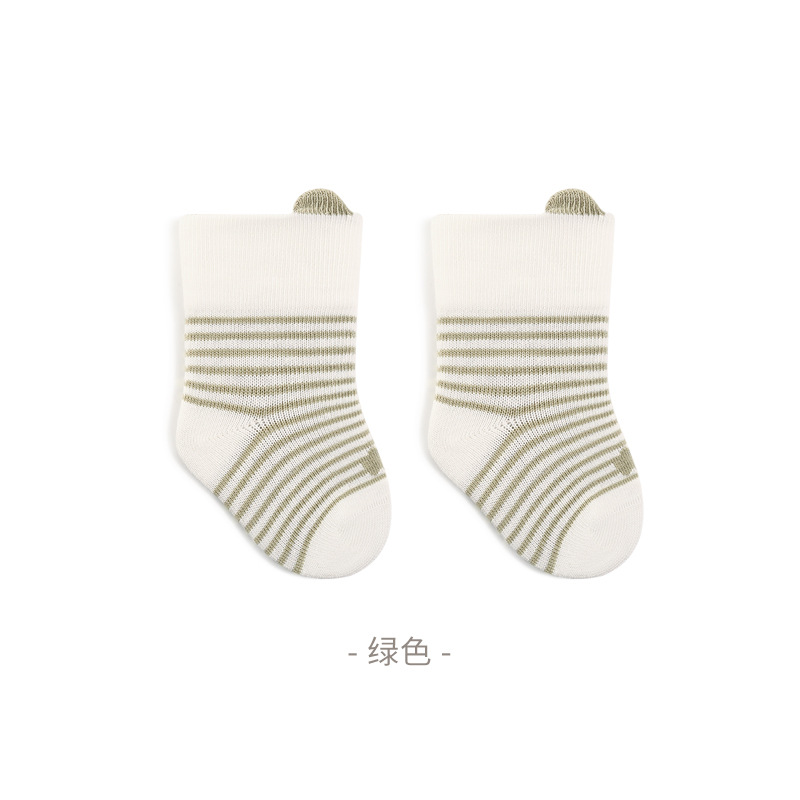 Calcetines para bebés primavera y otoño calcetines de algodón rayas medias calcetines para niños y niñas primavera lindos calcetines deportivos casuales versátiles