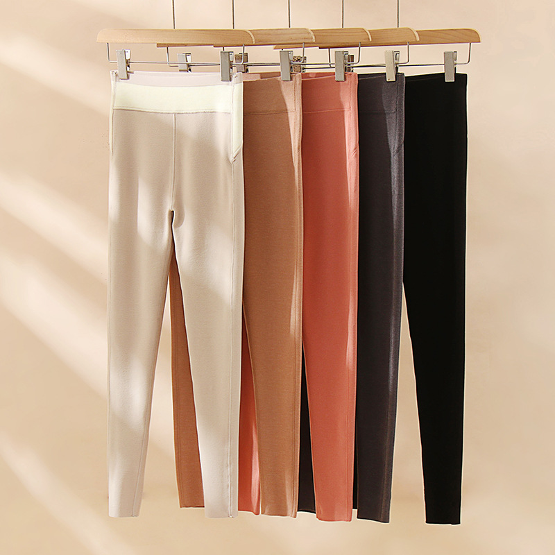 Thickened Velvet Leggings For Women In Autumn And Winter,High-waisted German Velvet,Heated Inner Wear,High-elastic Tight-fitting,Shaping And Warm Pants