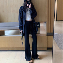 面膜微喇裤女2025新款垂感莫代尔垂垂裤显瘦纯色百搭慵懒休闲裤