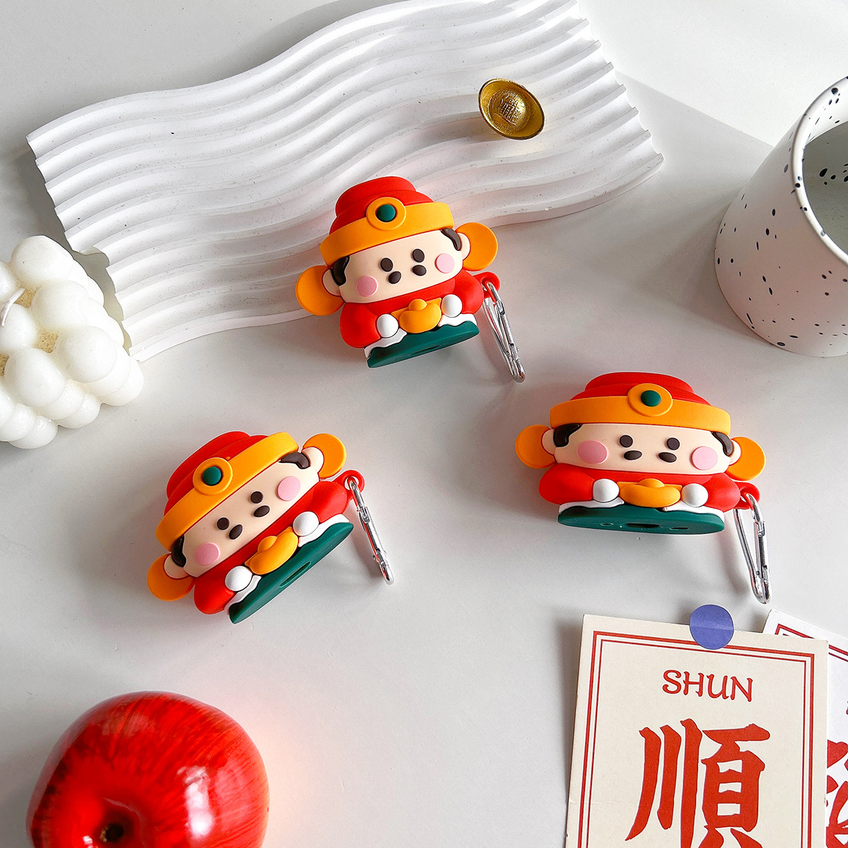 Yuanbao Caixin para AirPods Pro 1 / 2 generación cubierta de auriculares Bluetooth AirPods 3 / 4 generación a prueba de caídas