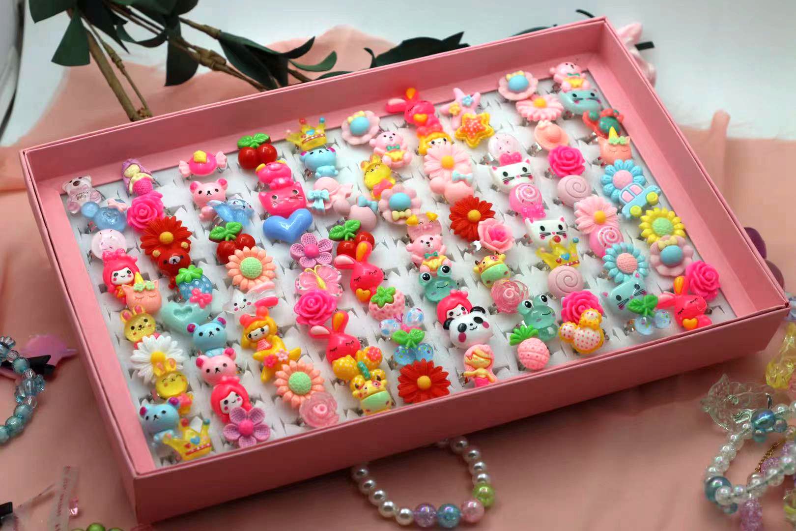 Cartoon Style Arylic Cartoon Character Kid'S Rings display picture 2