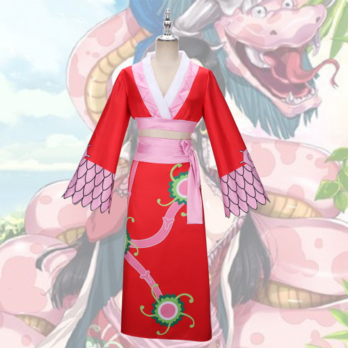 Pirate King cosplay Hancock Snake Empress Red Cheongsam Suit Performance Costume Anime Costume