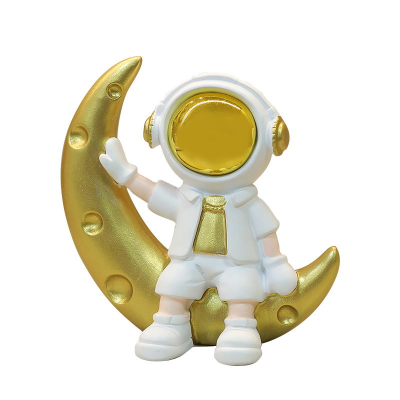Moon Astronaut Ornaments Astronaut Hand-made Blind Box Desktop Astronaut Model Decoration Cartoon Resin Crafts