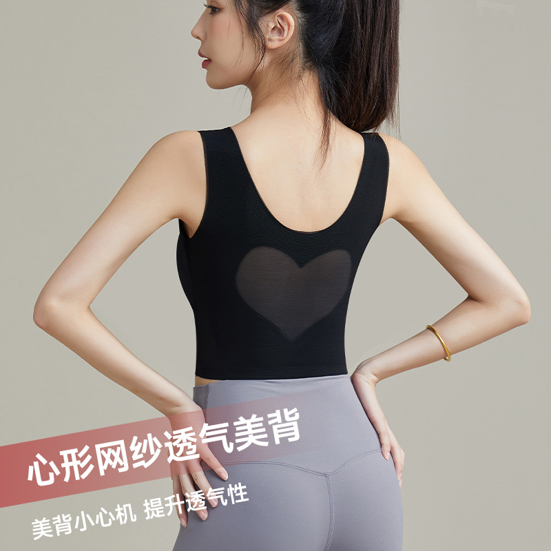 Nuevos productos transfronterizos falsos dos piezas de ropa interior sin marcas mujeres delgada gran pecho pequeño chaleco deportivo belleza back bra al por mayor