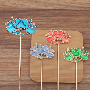 DIY Ancient Style Han Dynasty Accessories Step Shake New Magnolia Alloy Hair Stick (14503)