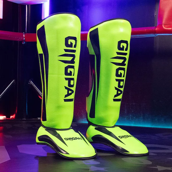 Sanda Leg Guard Fighting Children Adult Muay Thai Boxing Shin Guard Boxing Knee Guard Instep Guard Men's and Women's Leg Guard Ankle