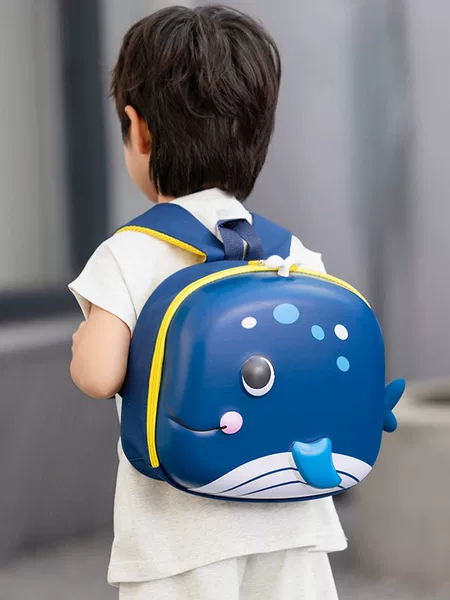 2026 New Kindergarten Children's Hard Shell Backpack for Boys and Girls, Cartoon Whale Small Backpack, Whale Cartoon