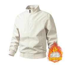 跨境实体二开美式欧码复古潮牌立领飞行员夹克宽松休闲棒球服