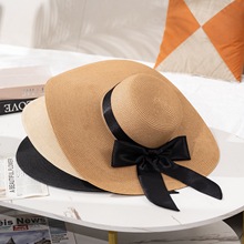 遮阳帽女防晒遮脸百搭沙滩帽夏海边大沿草帽夏天韩版太阳帽