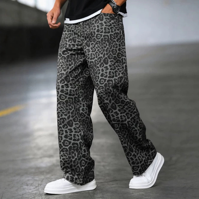 Independent website European and American Y2 Amazon 48-hour shipping cross-border digital print casual men's trousers direct from the factory