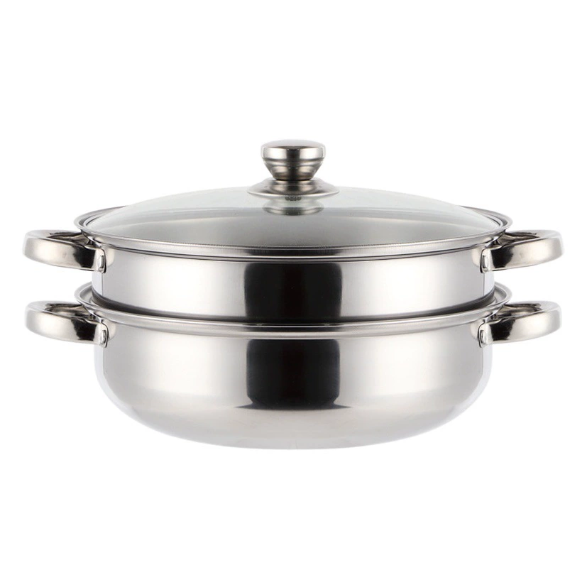 Утолщенный 28 см из нержавеющей стали посуда суп Пароварка двухслойный Пароварка суп горшок бинауральные индукционные Горшок Подарок посуда оптом