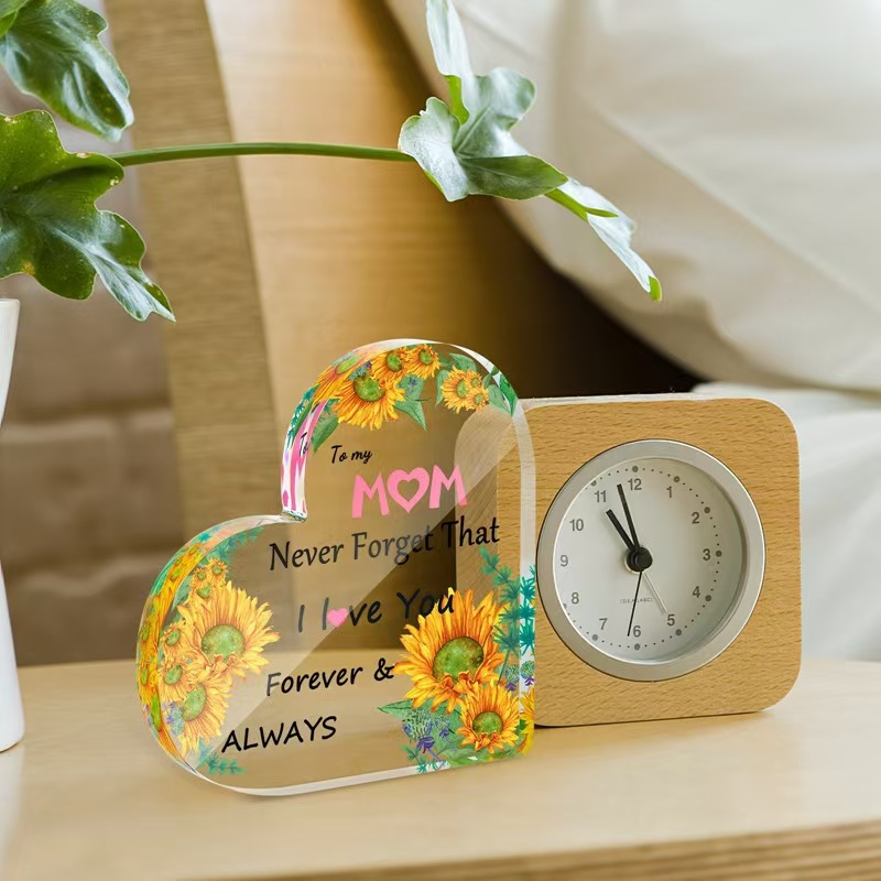 源头实力厂家跨境亚克力爱心形方形多边形摆件礼品UV高清打印现货