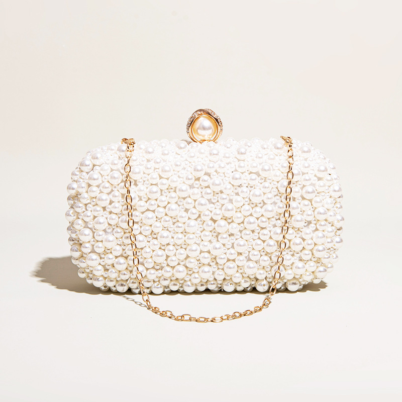 New Cross-Border Hand-Held Pearl Evening Bag, Cross-Body Beige Wedding Bag, Evening Dress Bag, Wedding Bag, Lady Bag New Cross-Border Hand-Held Pearl Evening Bag, Cross-Body Beige Wedding Bag, Evening Dress Bag, Wedding Bag, Lady Bag