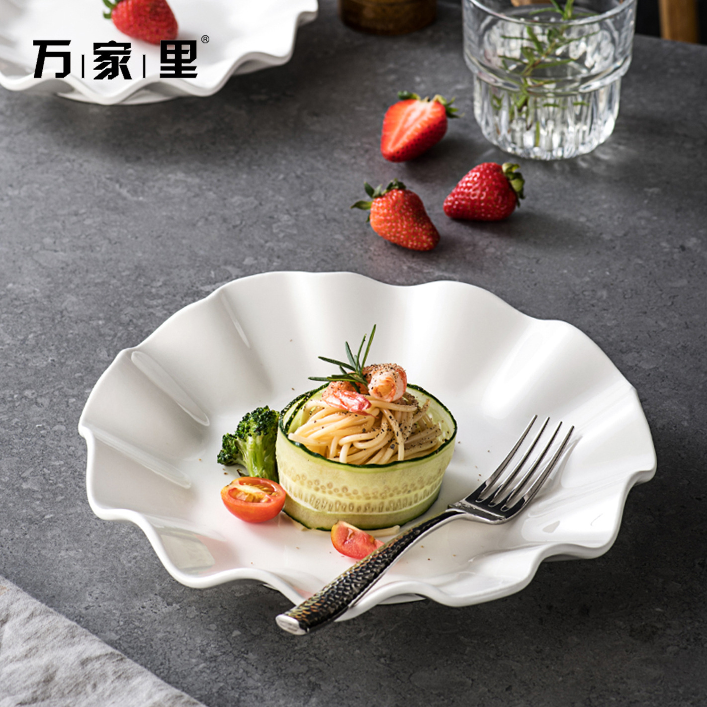 Cerámica creativa platos de hojas de loto platos de sopa platos de platos