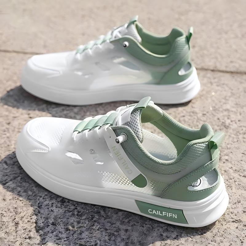 Zapatos masculinos en verano 2026 nueva tendencia de zapatos blancos transpirables y delgados 100 zapatos de malla hueca zapatos deportivos casuales zapatos masculinos image 4