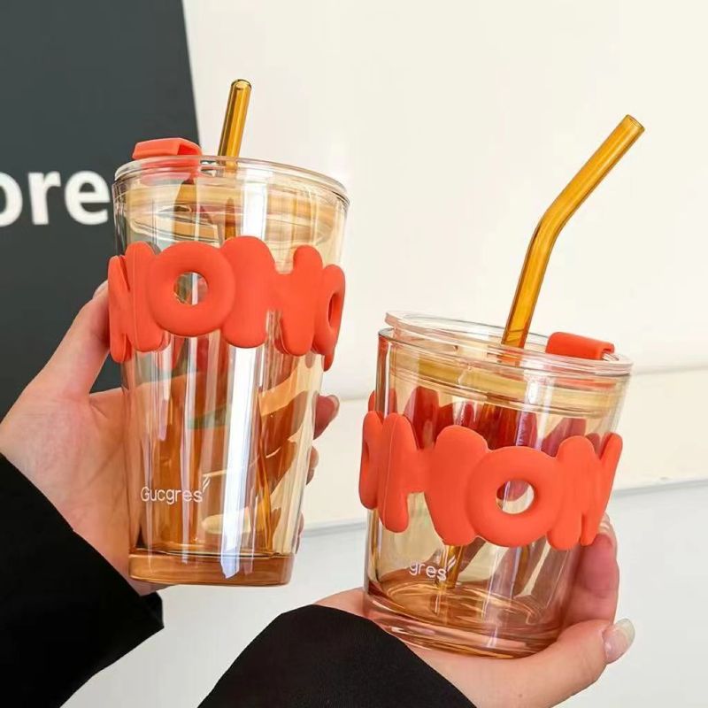ネット紅趣味insコーヒー果茶自慢オフィス店慶イベントプレゼントストロー文字竹節グラス|undefined