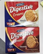 英国原装进口 麦维他夹心饼干盒装香草巧克力味下午茶点心