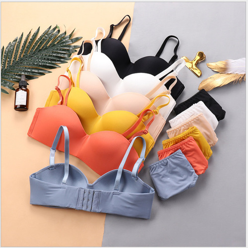 Summer seamless non-slip invisible underwear sexy bandeau style half cup thin bra small chest push up strapless two wear