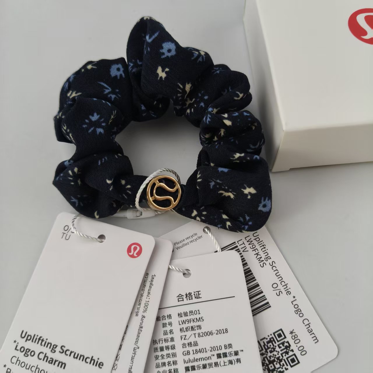 Lu's Ponytail Hair Tie Elastic Scrunchie Metal Logo Hair Accessory Lulu Hair Tie Wholesale Dropshipping