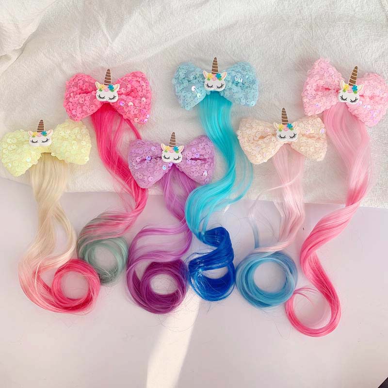 Kid's Cute Unicorn Cloth Bowknot Party Headpieces display picture 1