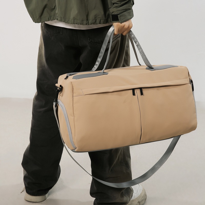 Bolsa de viaje corto con almacenamiento de zapatos independiente, bolsa de ejercicio de gran capacidad de separación seca y húmeda, nueva bolsa de equipaje de otoño y invierno