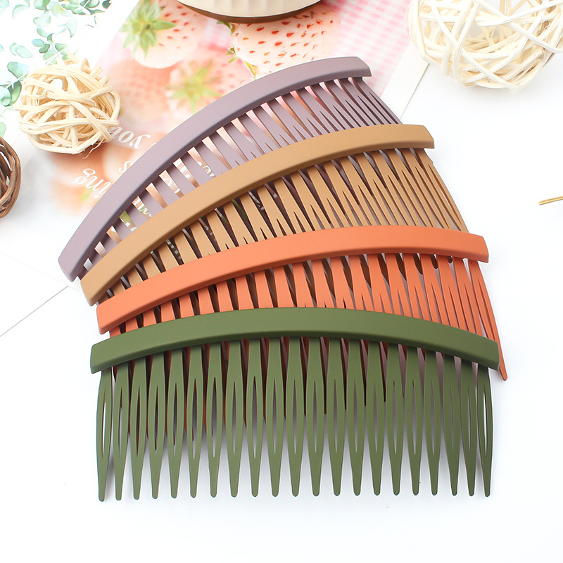 Korean-style elegant invisible anti-slip hair comb, minimalist square 21-teeth broken hair clip, student forehead hair fixing comb clip