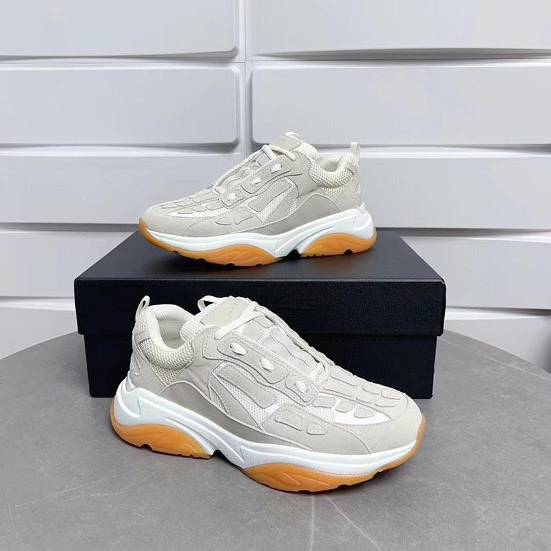 Comercio exterior estación europea marca de moda hueso malla transpirable costura cuero genuino zapatos del papá los hombres suela gruesa aumento zapatilla deporte