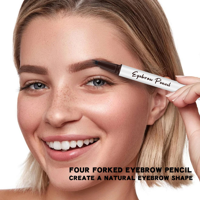 cool story Four-fork Eyebrow Pencil, Wild eyebrow pen, quick-drying, water-resistant, sweat-resistant, each eyebrow distinct Item Picture