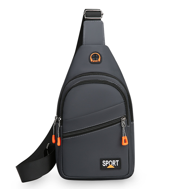 Bolsa de hombro de nylon universal de comercio exterior para hombres nuevo tipo multicapa simple mochila de moda al aire libre bolso de pecho de bicicleta