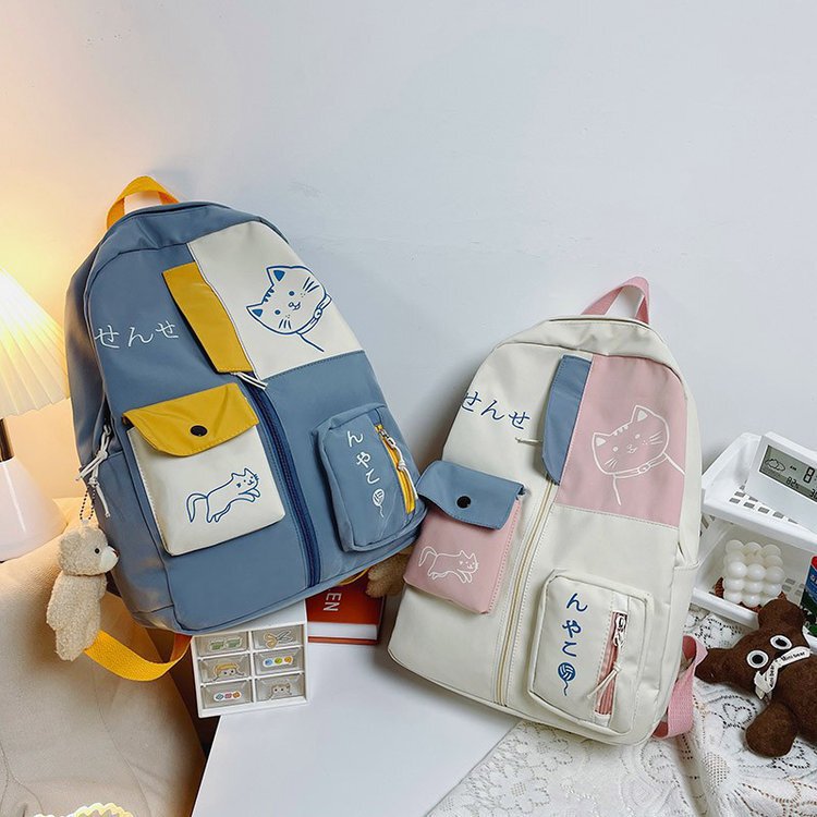 Schoolbag Female Student Korean-style Harajuku Backpack 2023 Trendy New Junior High School Student Doll Japanese-style Travel Backpack Schoolbag Female Student Korean-style Harajuku Backpack 2023 Trendy New Junior High School Student Doll Japanese-style Travel Backpack