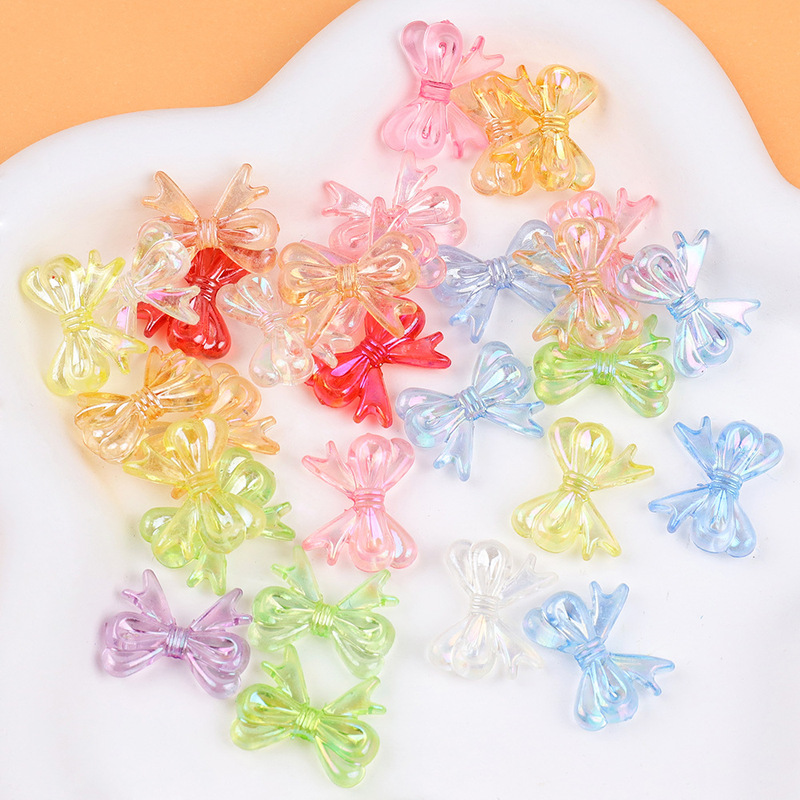 Transparent rose flower nail art decoration DIY phone case nail stickers colorful bow accessories Transparent rose flower nail art decoration DIY phone case nail stickers colorful bow accessories