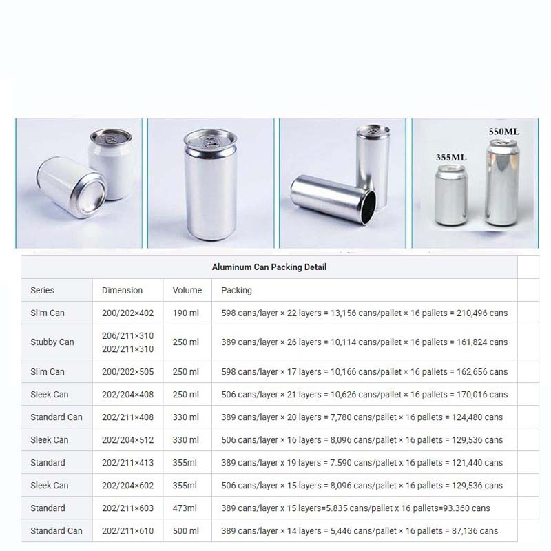 355ml标准铝制易拉罐啤酒饮料出口包装密封罐一次性铝罐