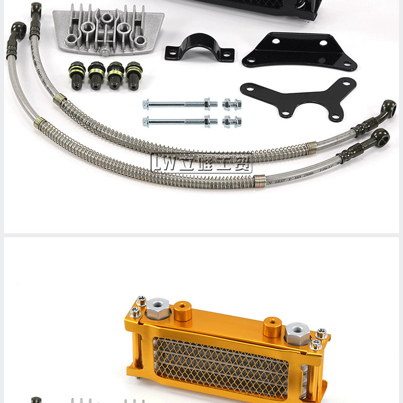 Off-Road Motorcycle Monkey Bike Oil Cooler Monkey Bike Curved Beam Machine 50-110Cc Aluminum Radiator