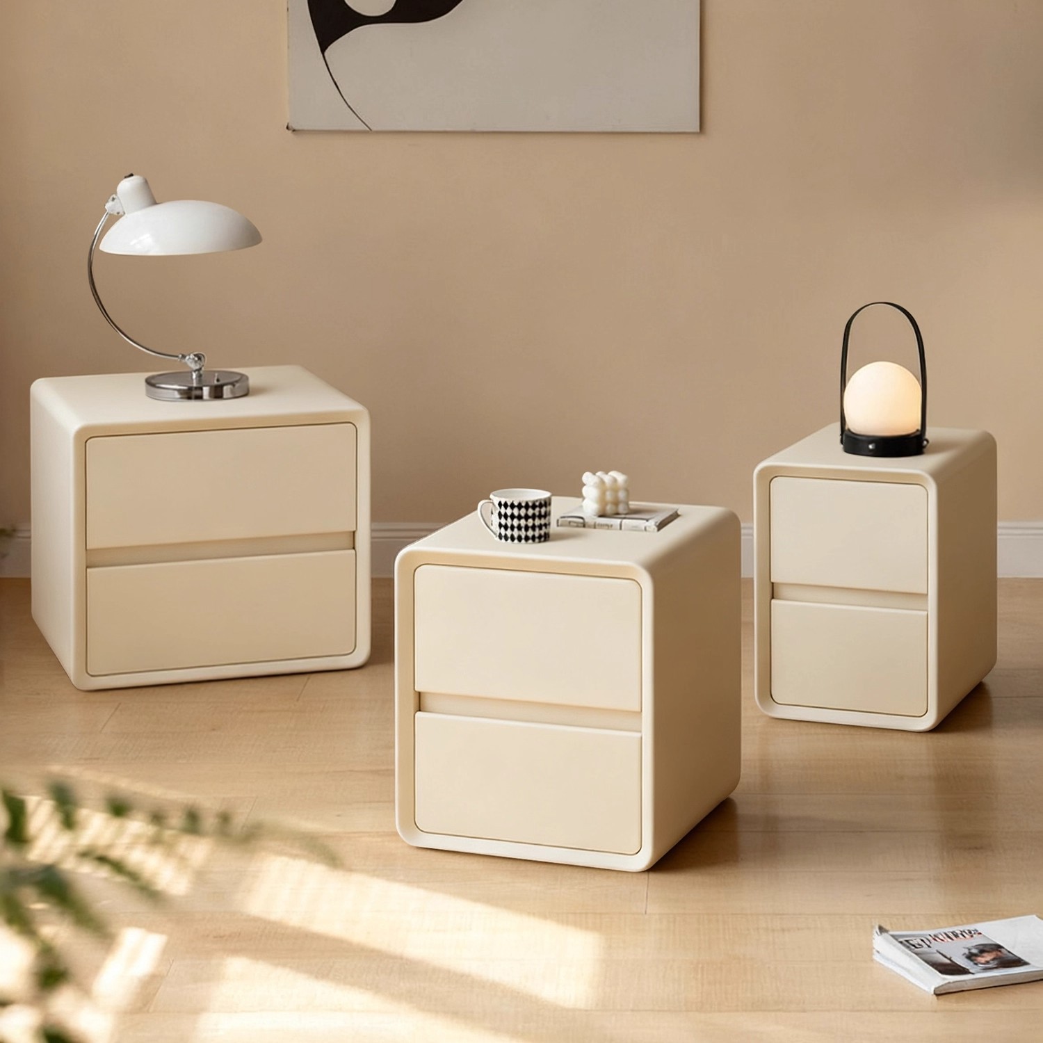 Mesa de cabezal de cama de madera sólida dormitorio simple de alta calidad gabinete de almacenamiento de tamaño pequeño 30cm pequeño gabinete de cama