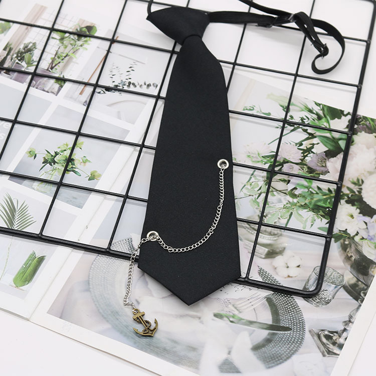 Fu Shuai original amor mariposa cadena libre negro tie ins femenino con estilo de la Universidad JK camisa uniforme moda